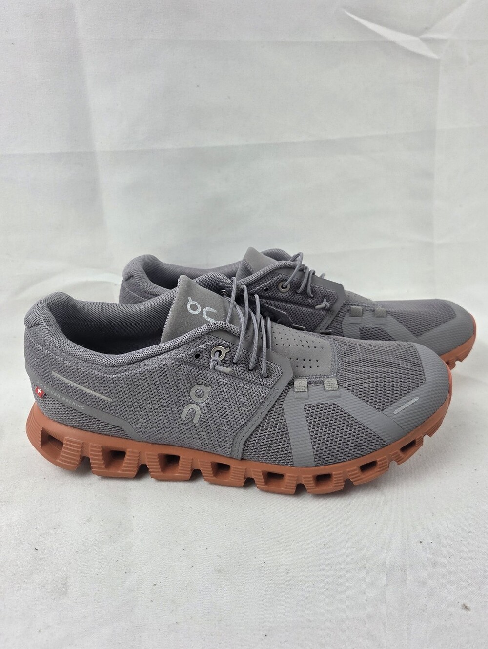 On Cloud 5 Zinc Canyon Grey/Orange Men's Size 8